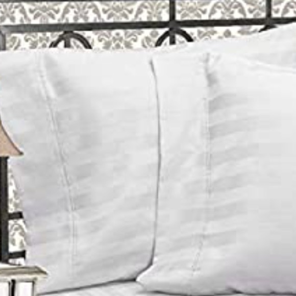 Duvet COVER Set WHITE Striped KING/Cal KING, NEW